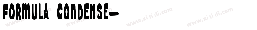 Formula Condense字体转换